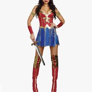 Dreamgirl Women's Power Of Justice Costume Wonder Woman Super Woman Size Small